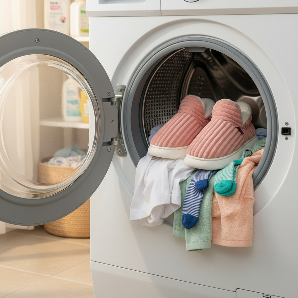 IceComfort - Baumwoll-Hausschuhe mit warmem Innenfutter