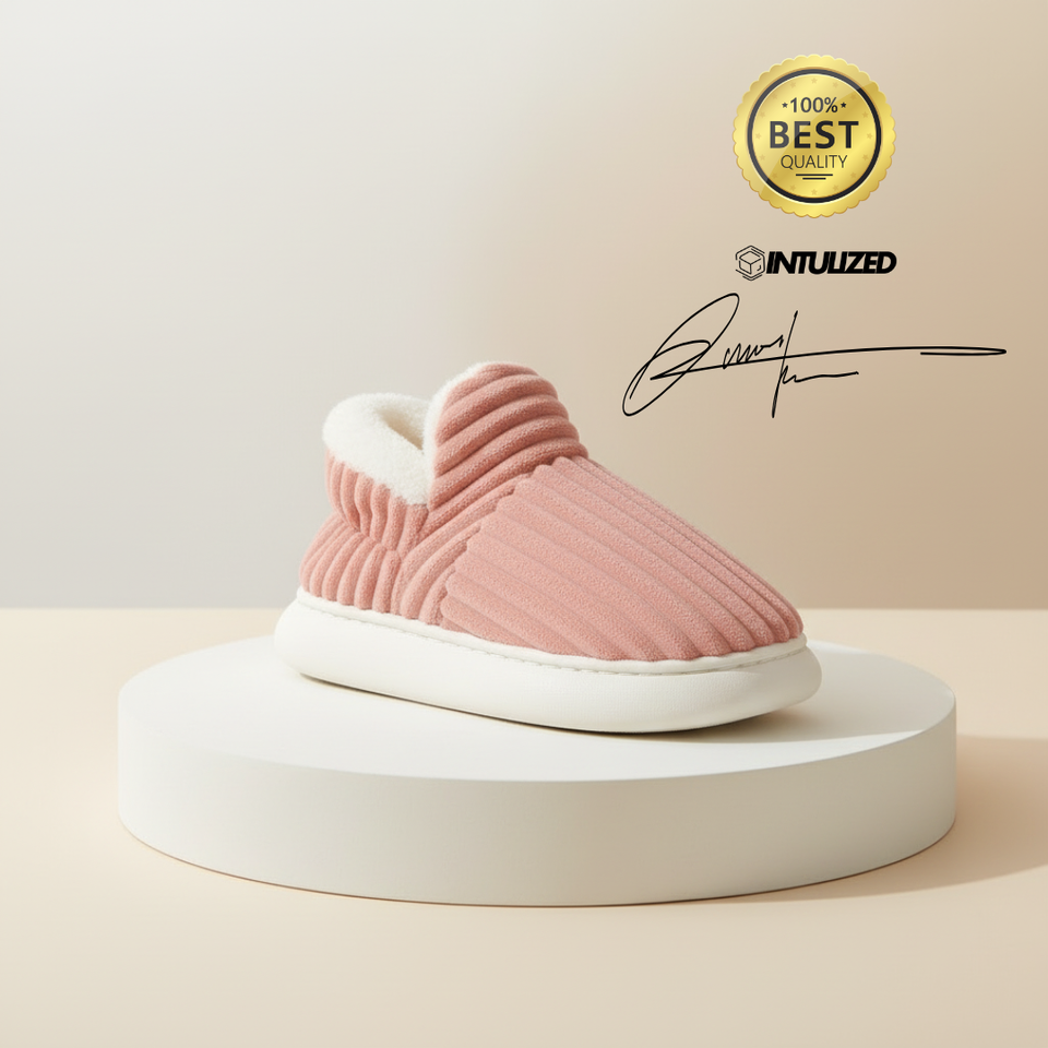 IceComfort - Baumwoll-Hausschuhe mit warmem Innenfutter